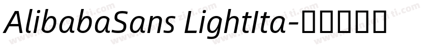 AlibabaSans LightIta字体转换